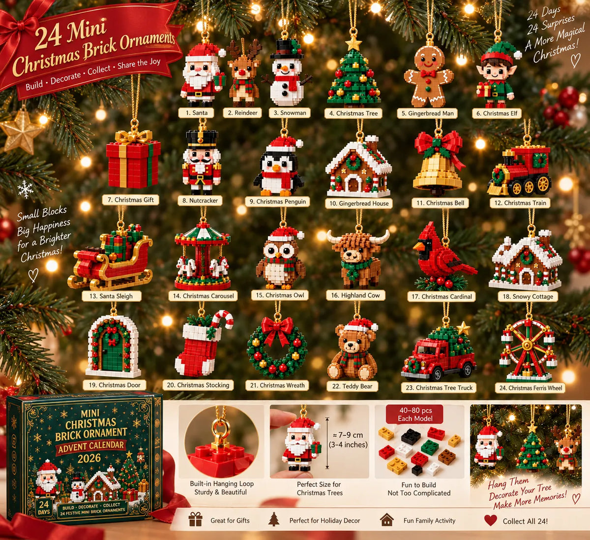 Weihnachts-Baustein-Adventskalender