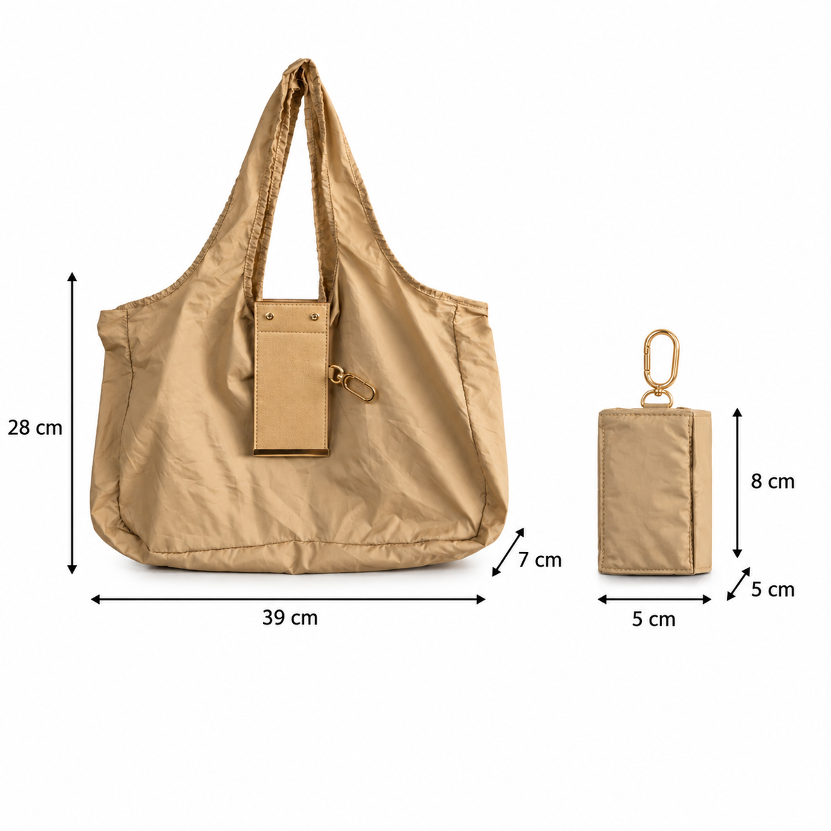 Faltbare Schlüsselanhänger-Einkaufstasche