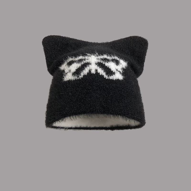 Cozy Star Katzenohr-Mütze: Warme Wollmischung Mütze für Herbst/Winter