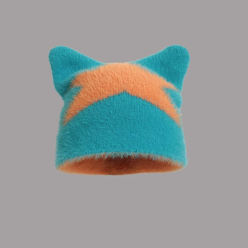 Cozy Star Katzenohr-Mütze: Warme Wollmischung Mütze für Herbst/Winter