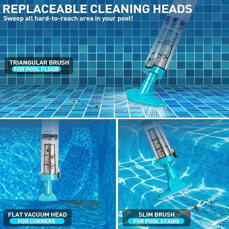 3 in 1 Kabelloser Aufladbarer Pool-Staubsauger