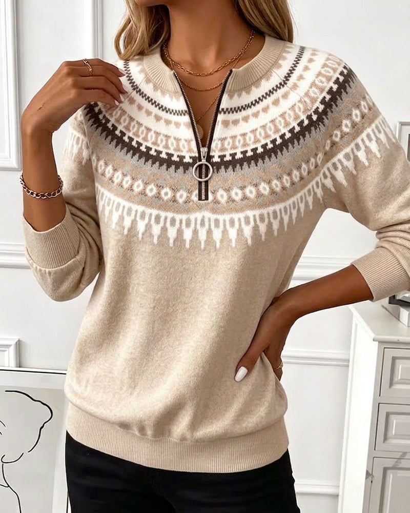 Annemieke Sweatshirt mit Reißverschluss