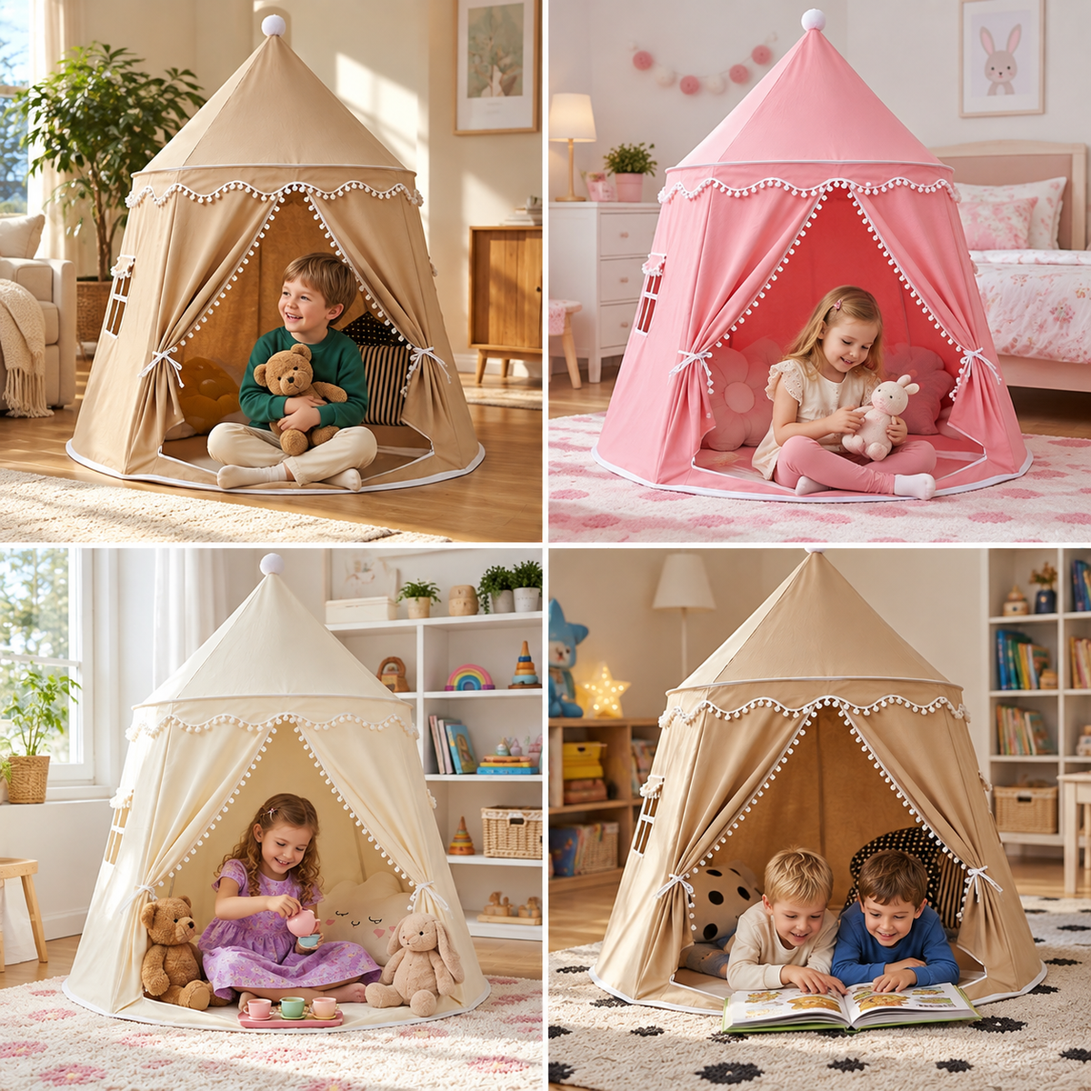 Gemütliches Kinder-Spielzelt – Ein charmantes Versteck zum Lesen & Spielen