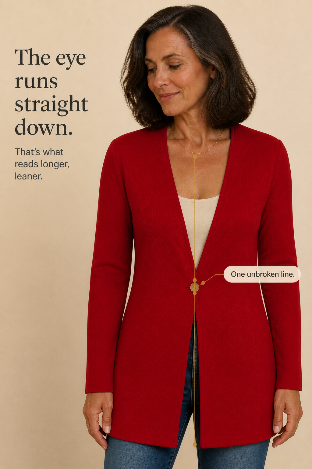 V-Ausschnitt Einknopf A-Linien Blazer