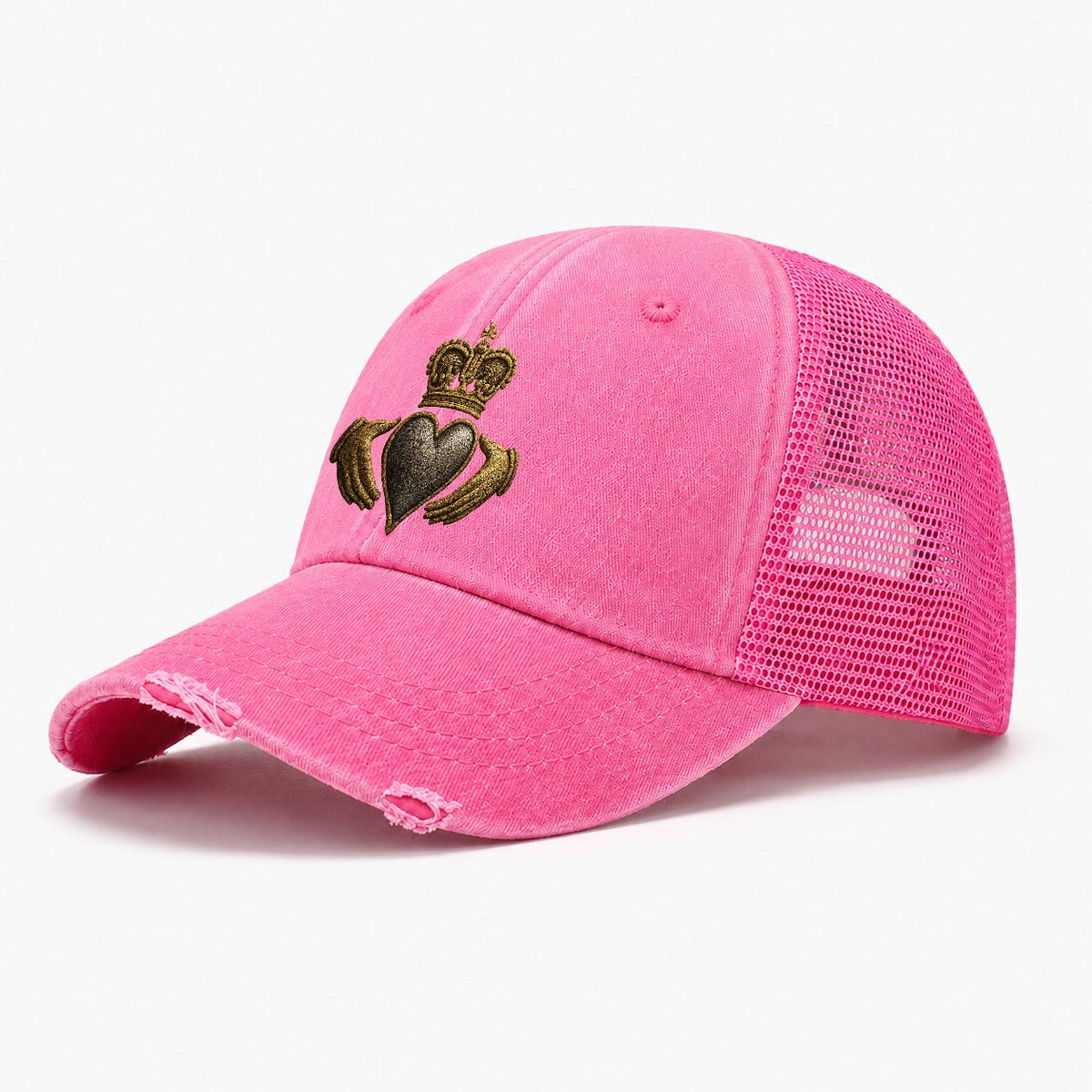 Claddagh Symbol Gewaschene Trucker-Mütze