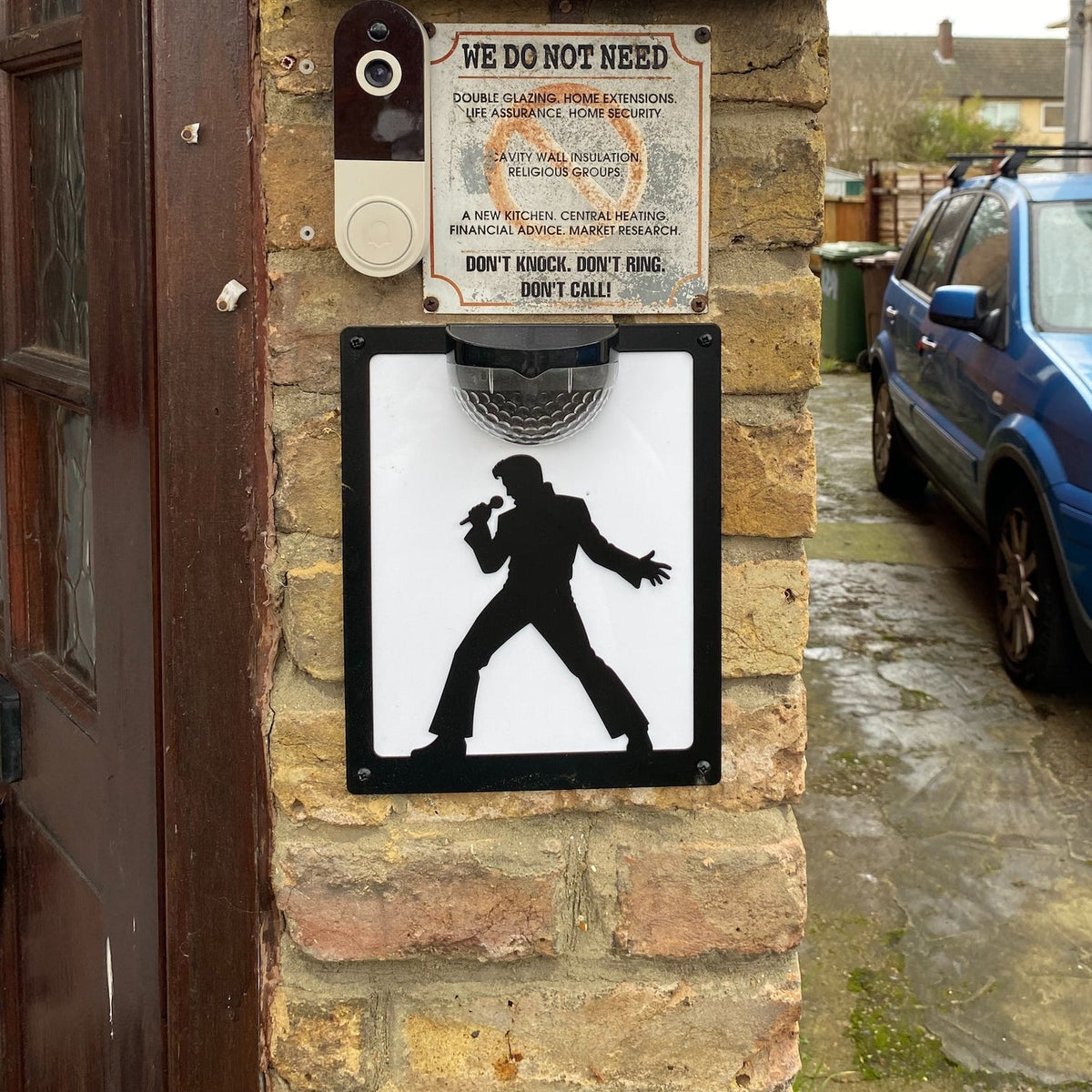 Elvis Solar-Wandplakette mit LED-Beleuchtung