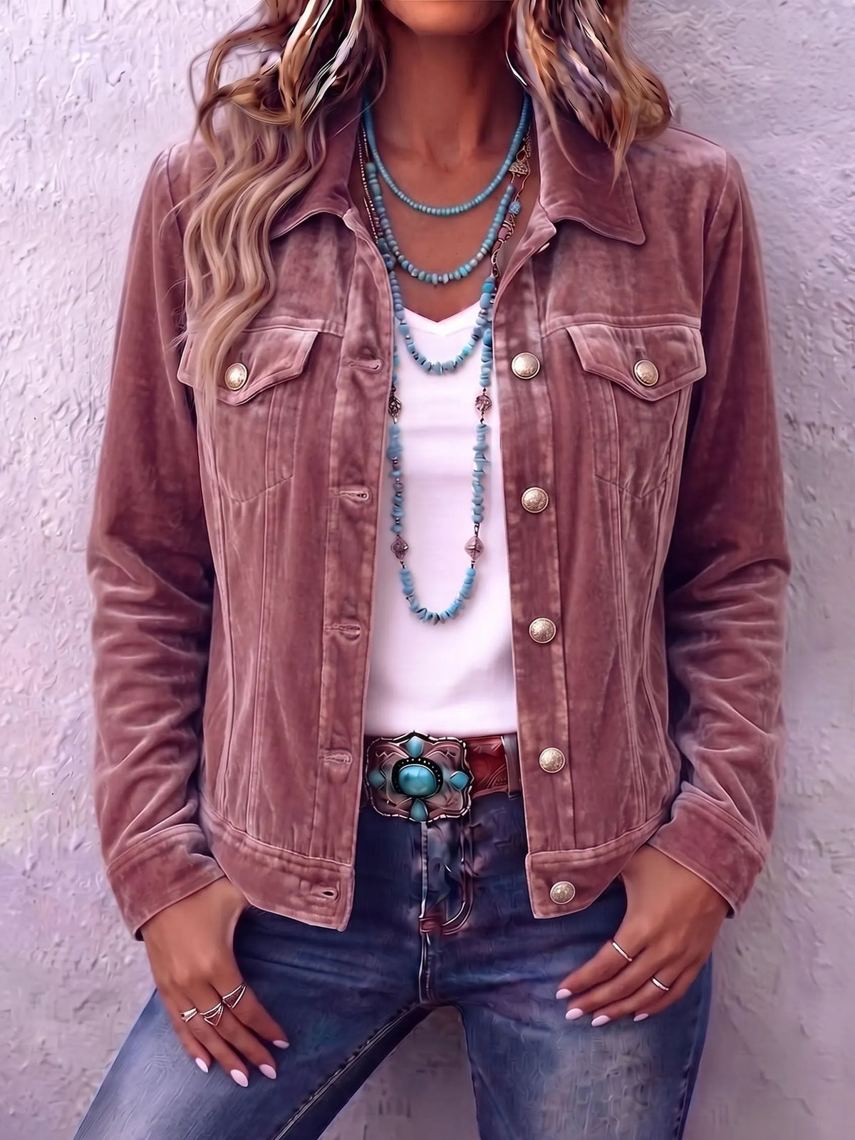 Amandria Vintage Wash Knopfjacke
