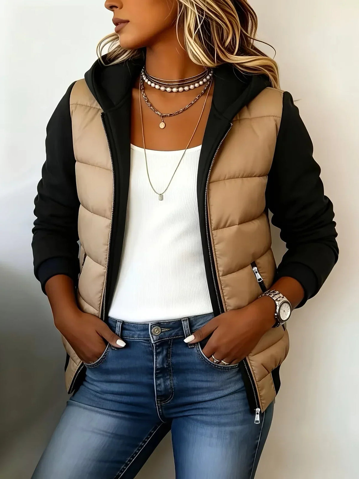 Sabrina Gefütterte Jacke mit Kapuze