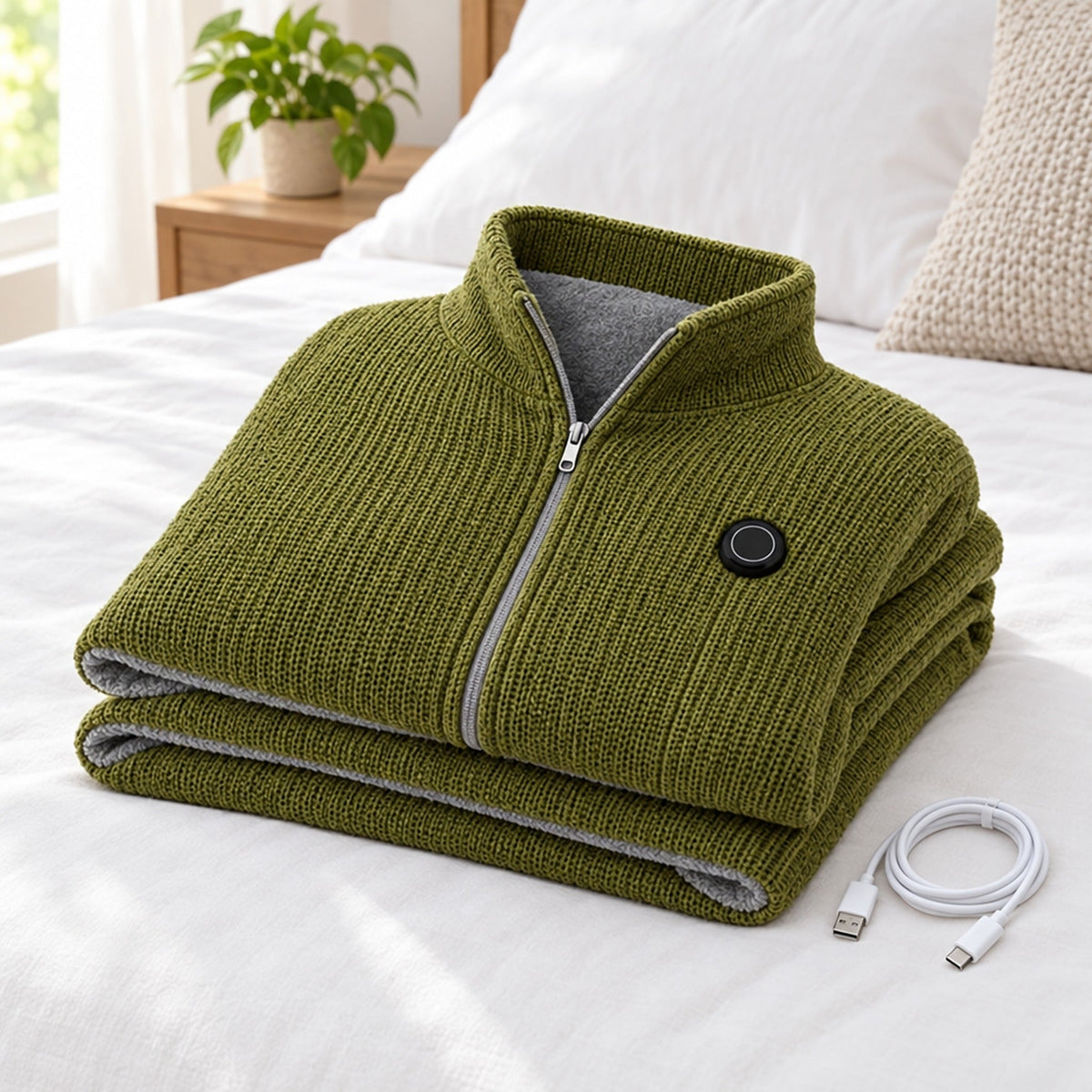Beheizte Decke USB 3 Heizstufen weiches Fleece Maschinenwäsche