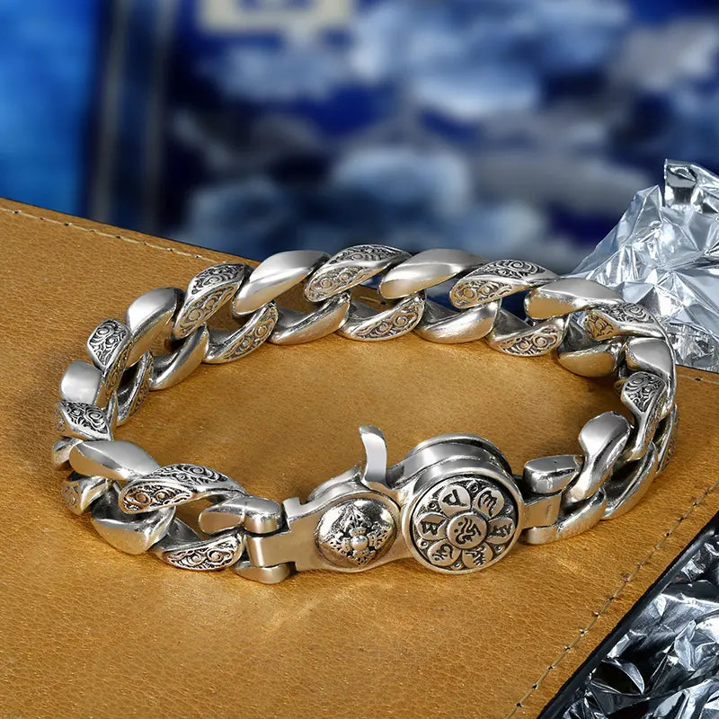 Neues modernes Armband aus 925 Silber im Retro-Stil