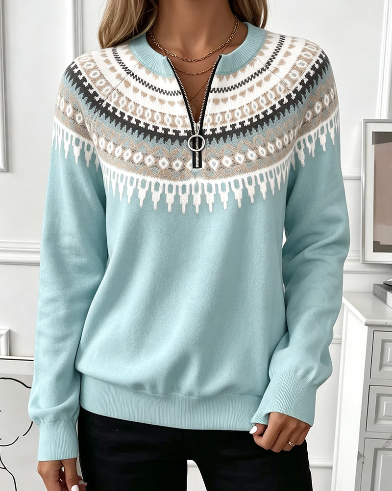 Annemieke Sweatshirt mit Reißverschluss