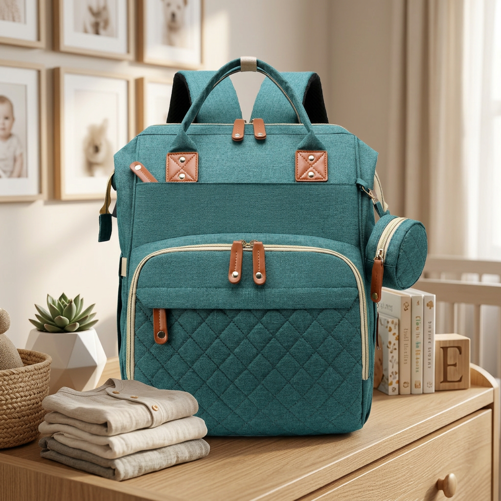 3-in-1 Reise-Wickelrucksack mit faltbarem Babybett