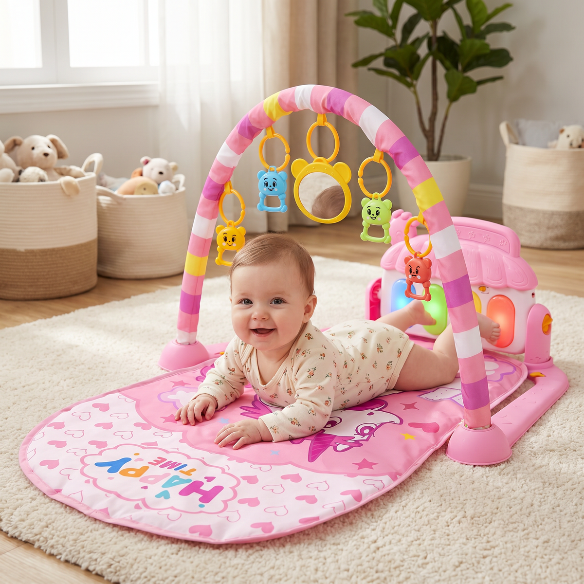 Baby Musik Spielbogen mit Klavier – Interaktive sensorische Aktivitätsmatte (0–24 Monate)