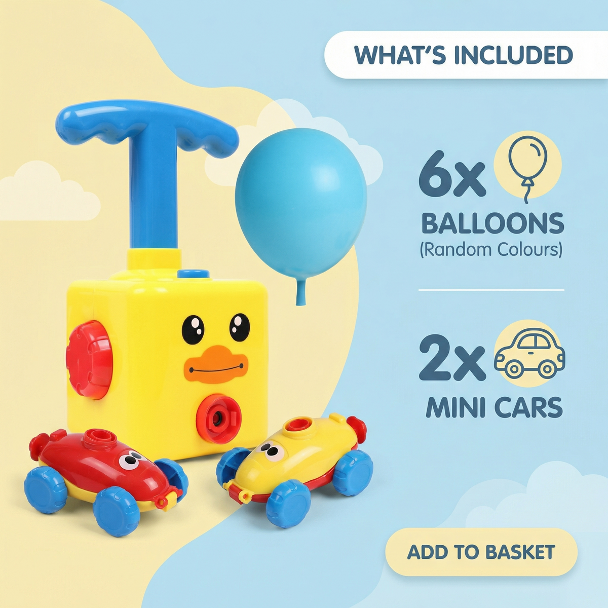 Ballon-Rennwagen-Spielzeug mit Startrampe