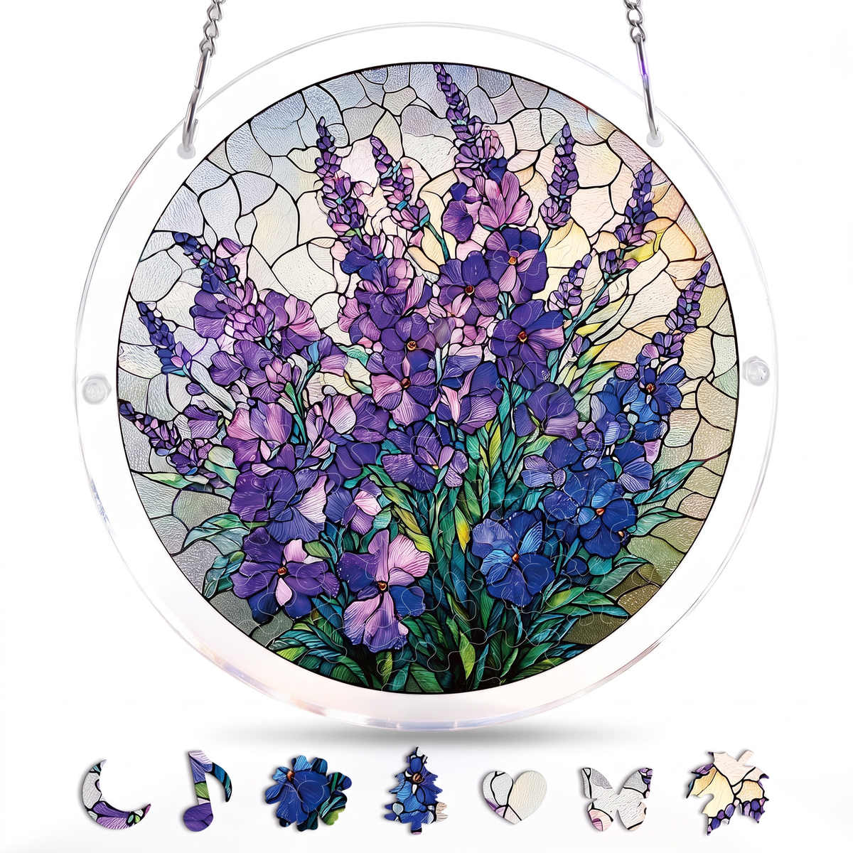 Buntglas-Fensterbild-Puzzle für Fenster