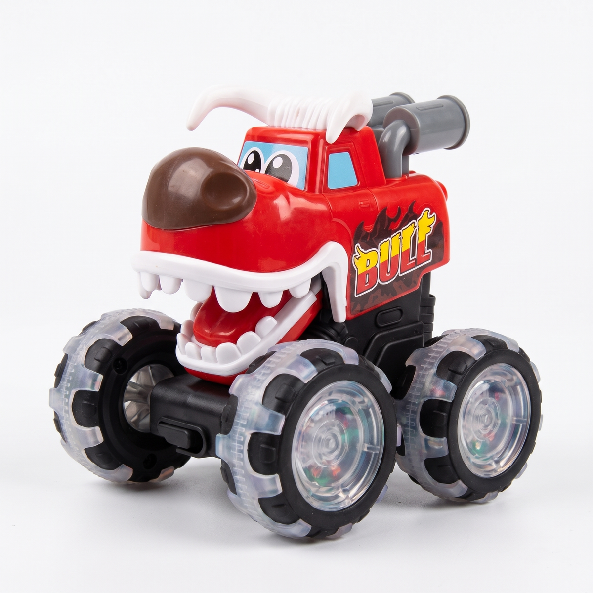 Press & Go Tier-Monster-Truck mit LED-Rädern