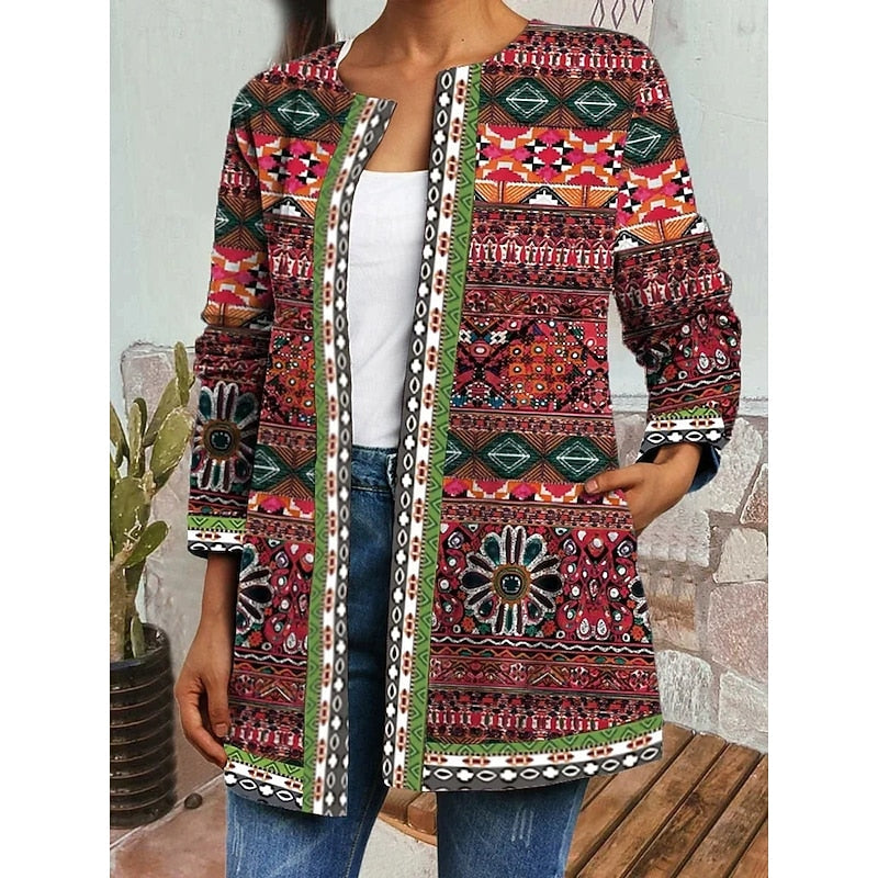 Rosetta Offene Jacke im Artisan-Stil