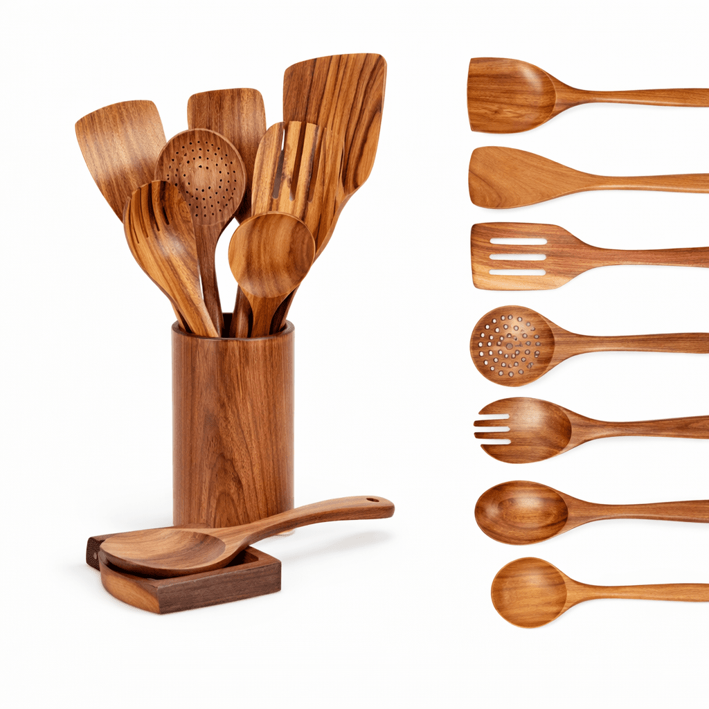 Traditionelles japanisches Holzbesteck-Set