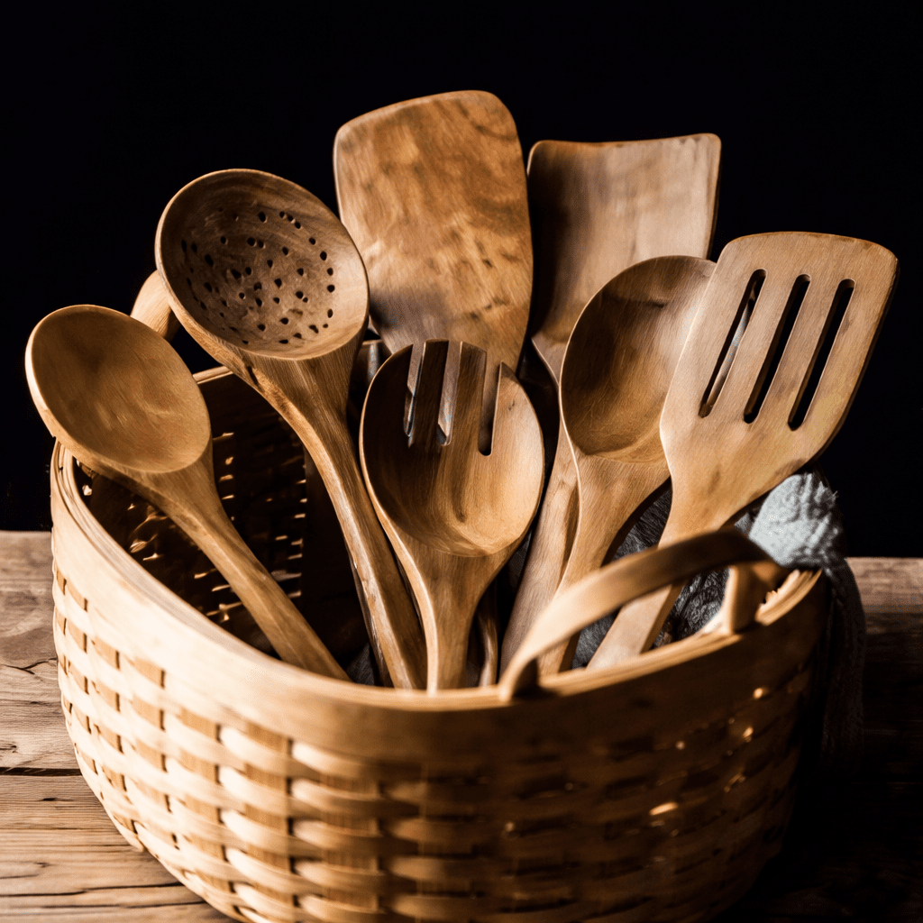 Traditionelles japanisches Holzbesteck-Set