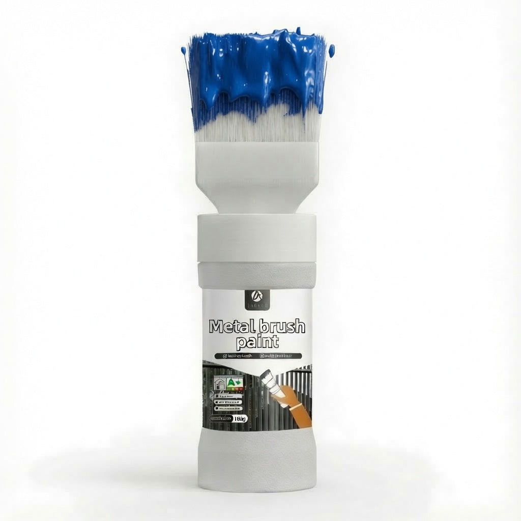 Wasserbasierte Metallic-Farbe mit integriertem Pinsel