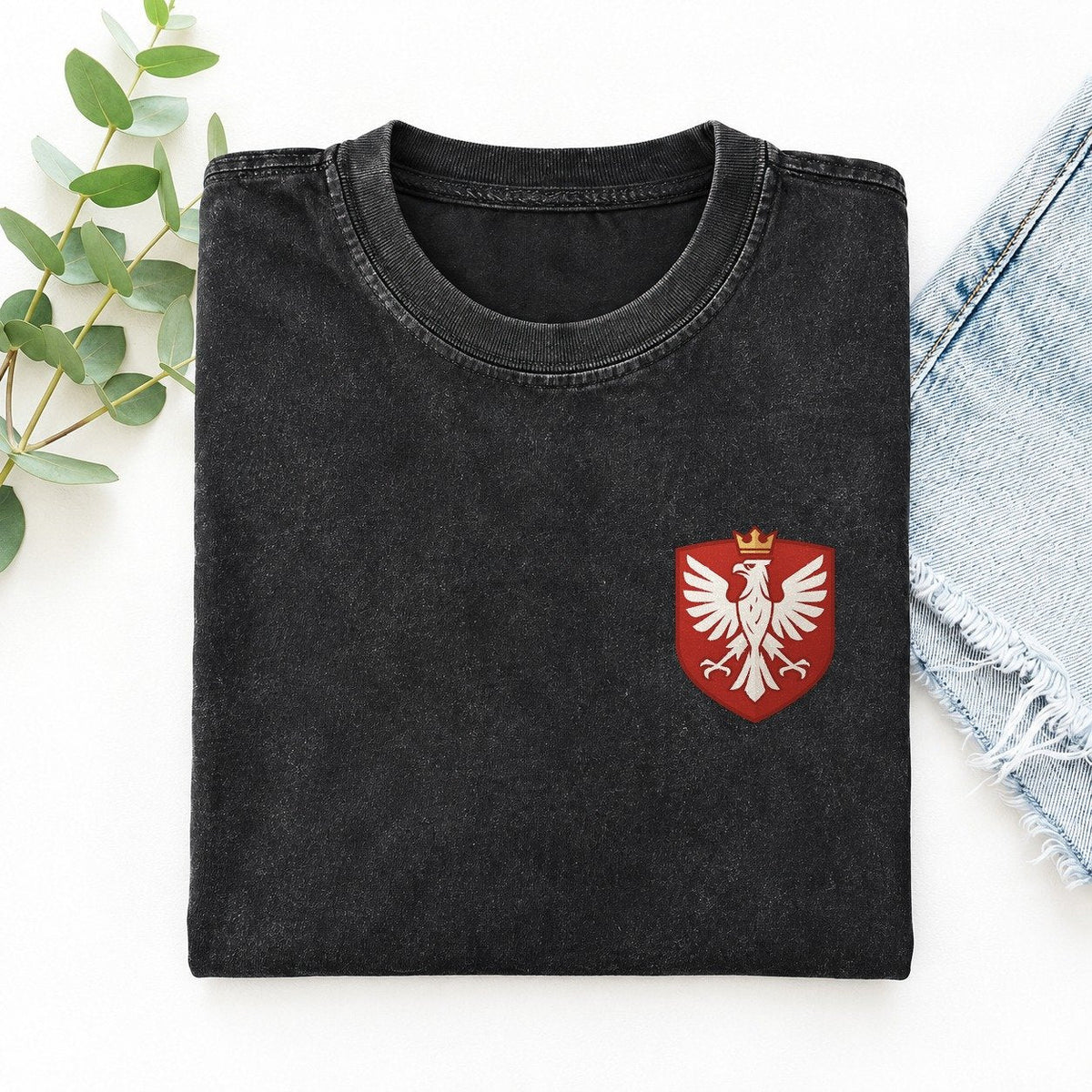 Polen Weißer Adler Left Chest Vintage T-Shirt