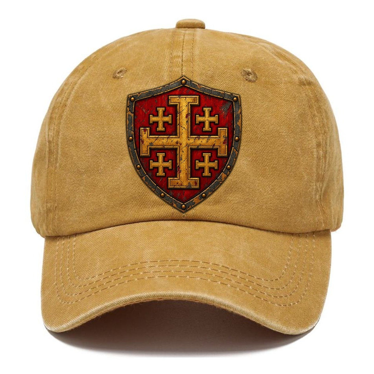 Crusader Battle Shield Heraldry Jerusalem Cross Classic Cap
