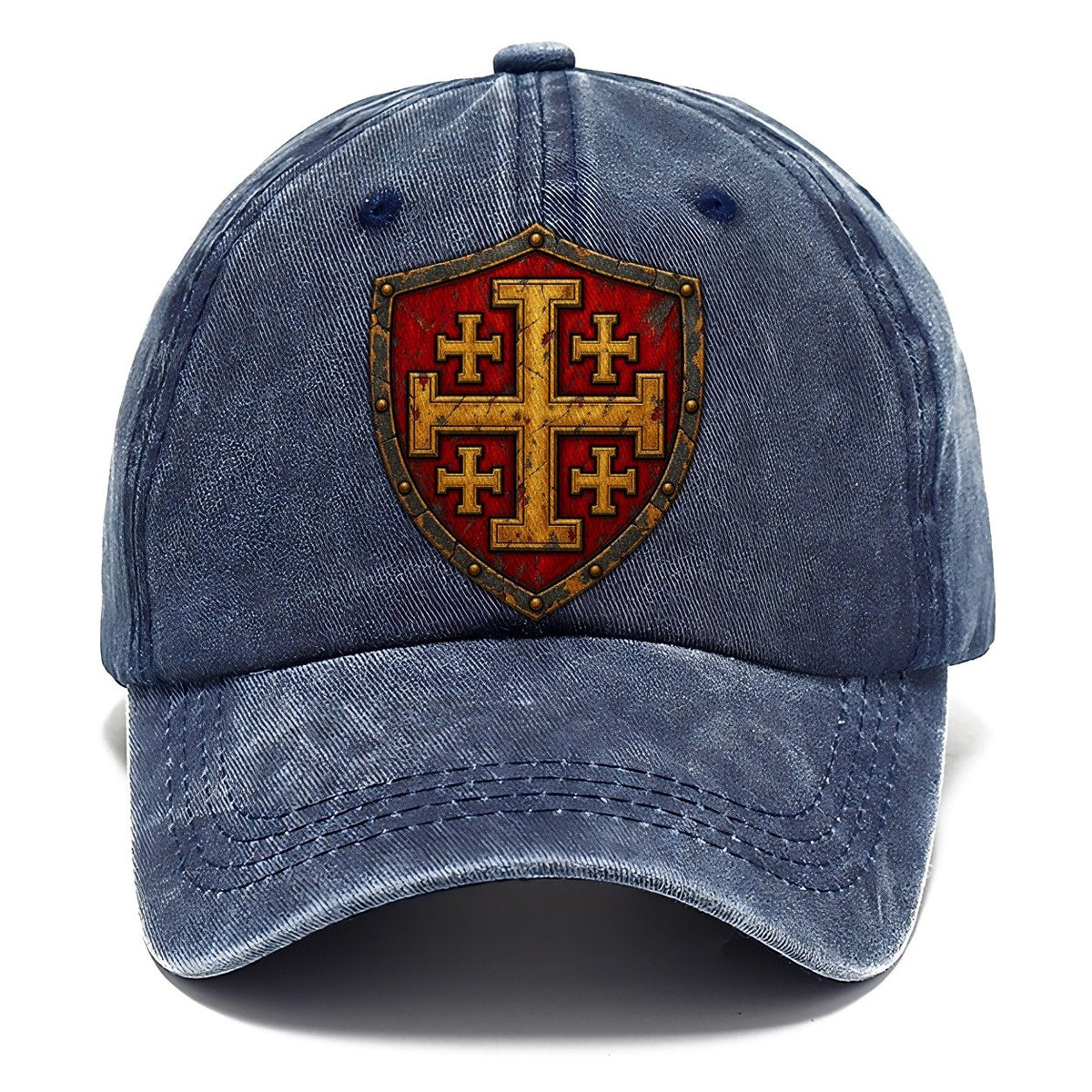 Crusader Battle Shield Heraldry Jerusalem Cross Classic Cap