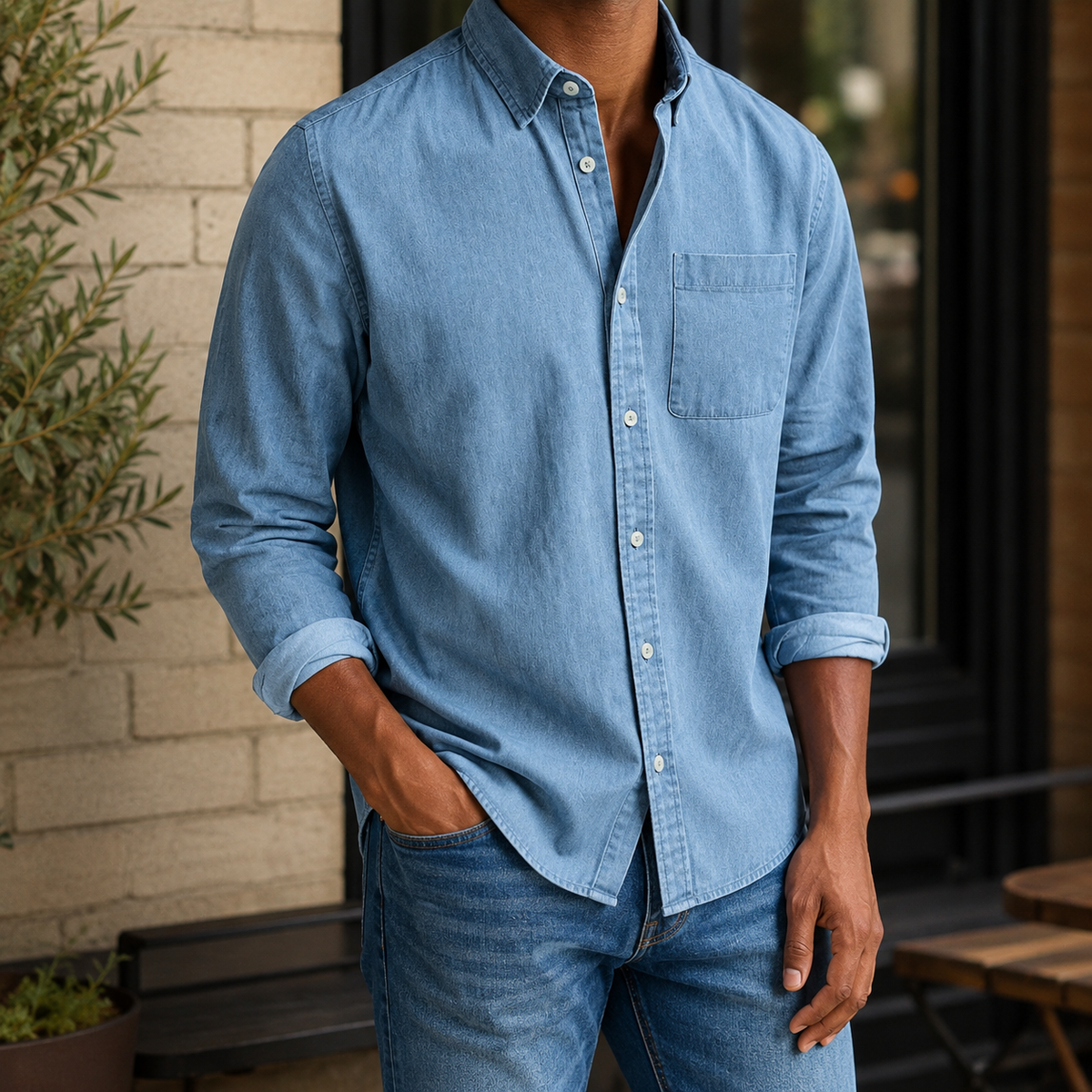 Carter Chambray-Hemd