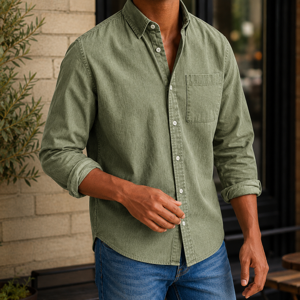 Carter Chambray-Hemd