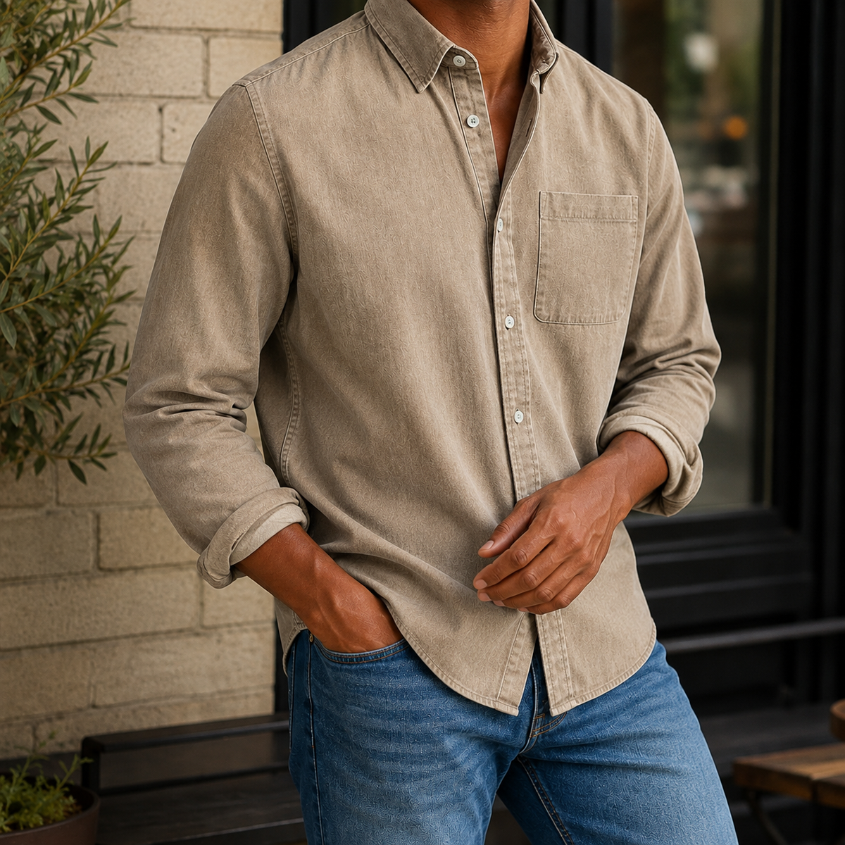 Carter Chambray-Hemd