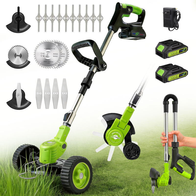3 in 1 Kabelloser Rasentrimmer, Unkrautschneider und Kantenschneider