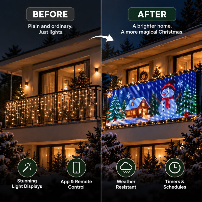 Smart RGBIC Outdoor LED Netzlichter