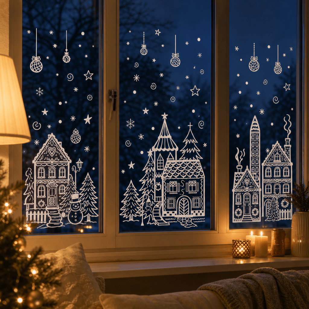 FensterFlocken – Wiederverwendbare Weihnachtsbilder fürs Fenster