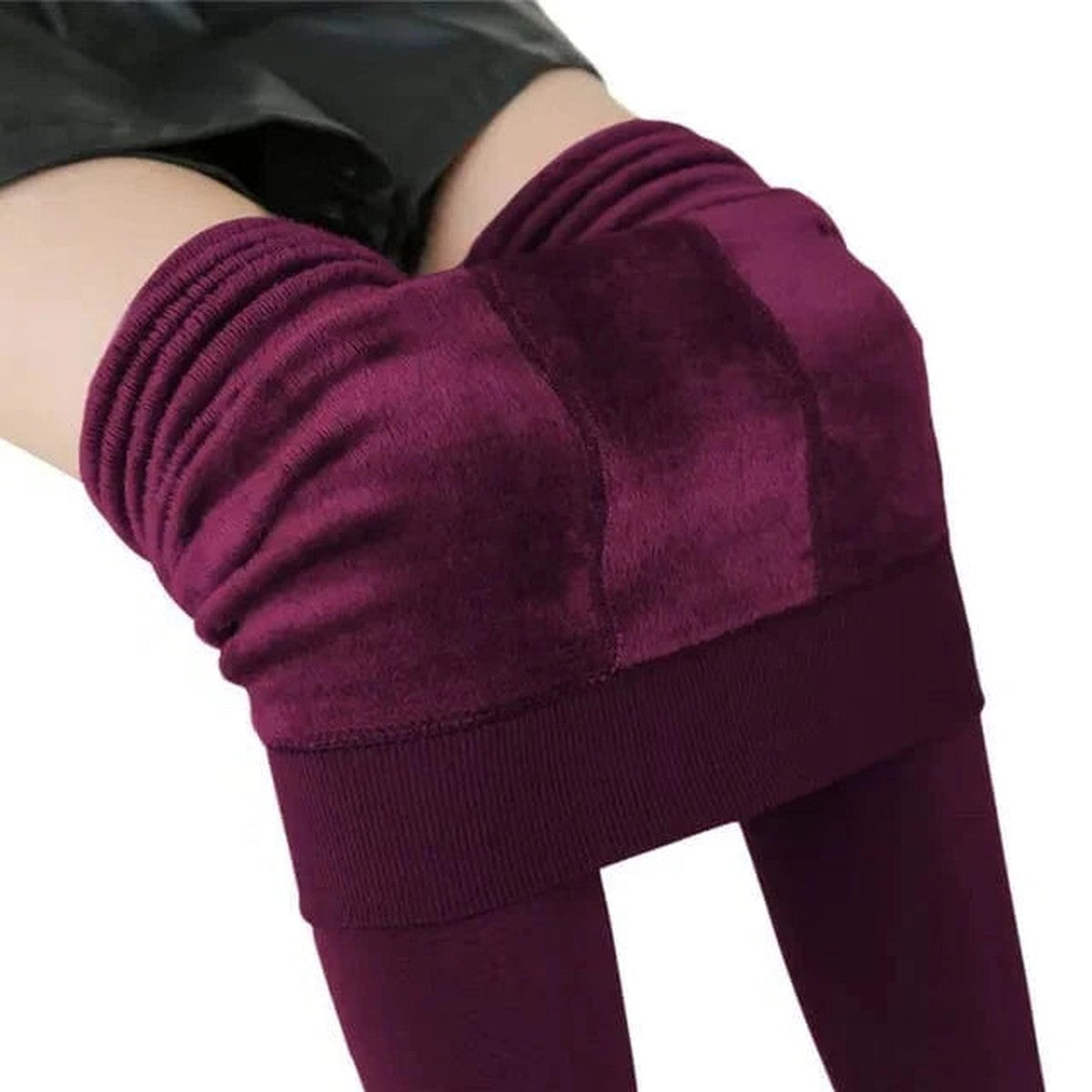 Hochgeschnittene thermische Winter-Leggings mit weichem Fleece-Futter für Damen