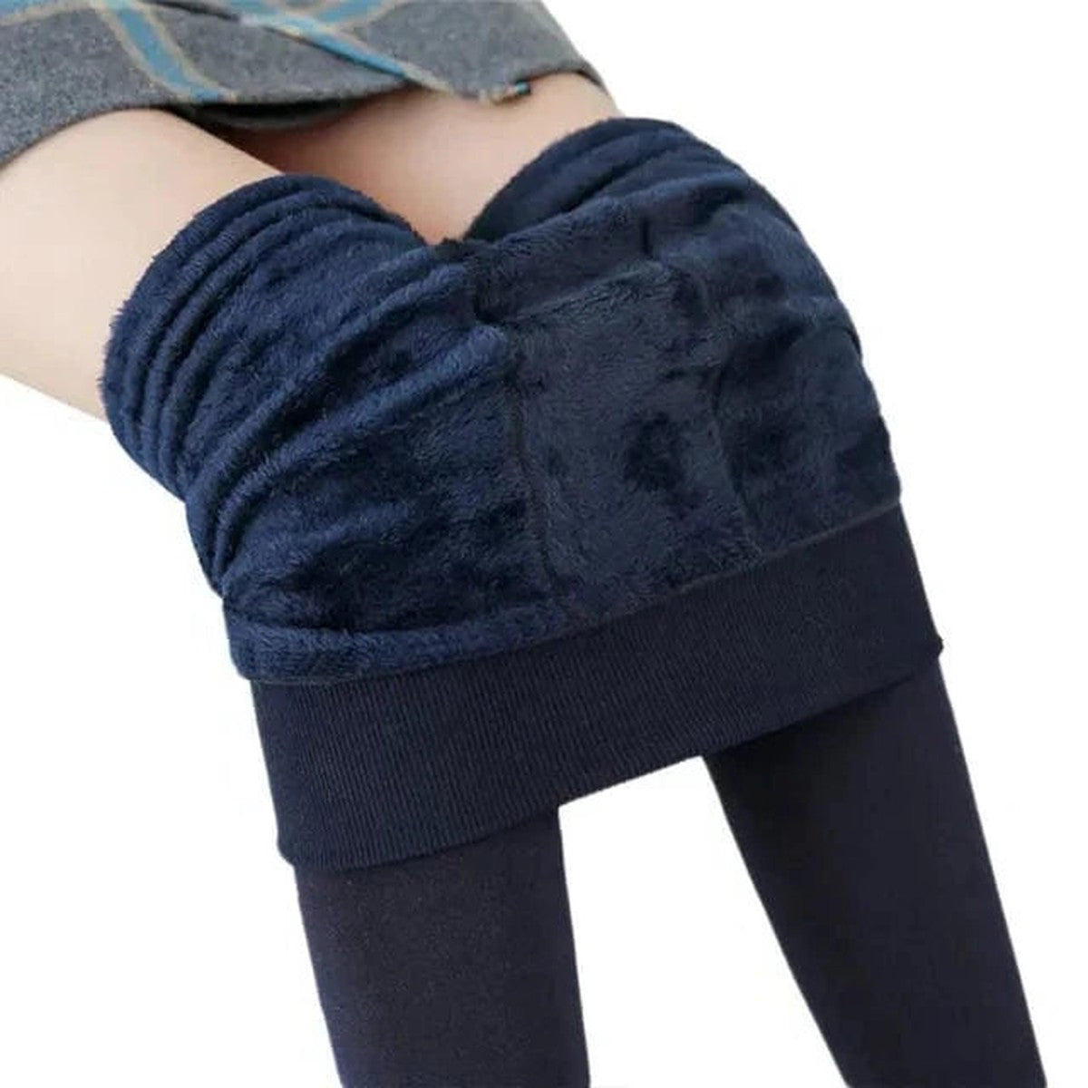 Hochgeschnittene thermische Winter-Leggings mit weichem Fleece-Futter für Damen