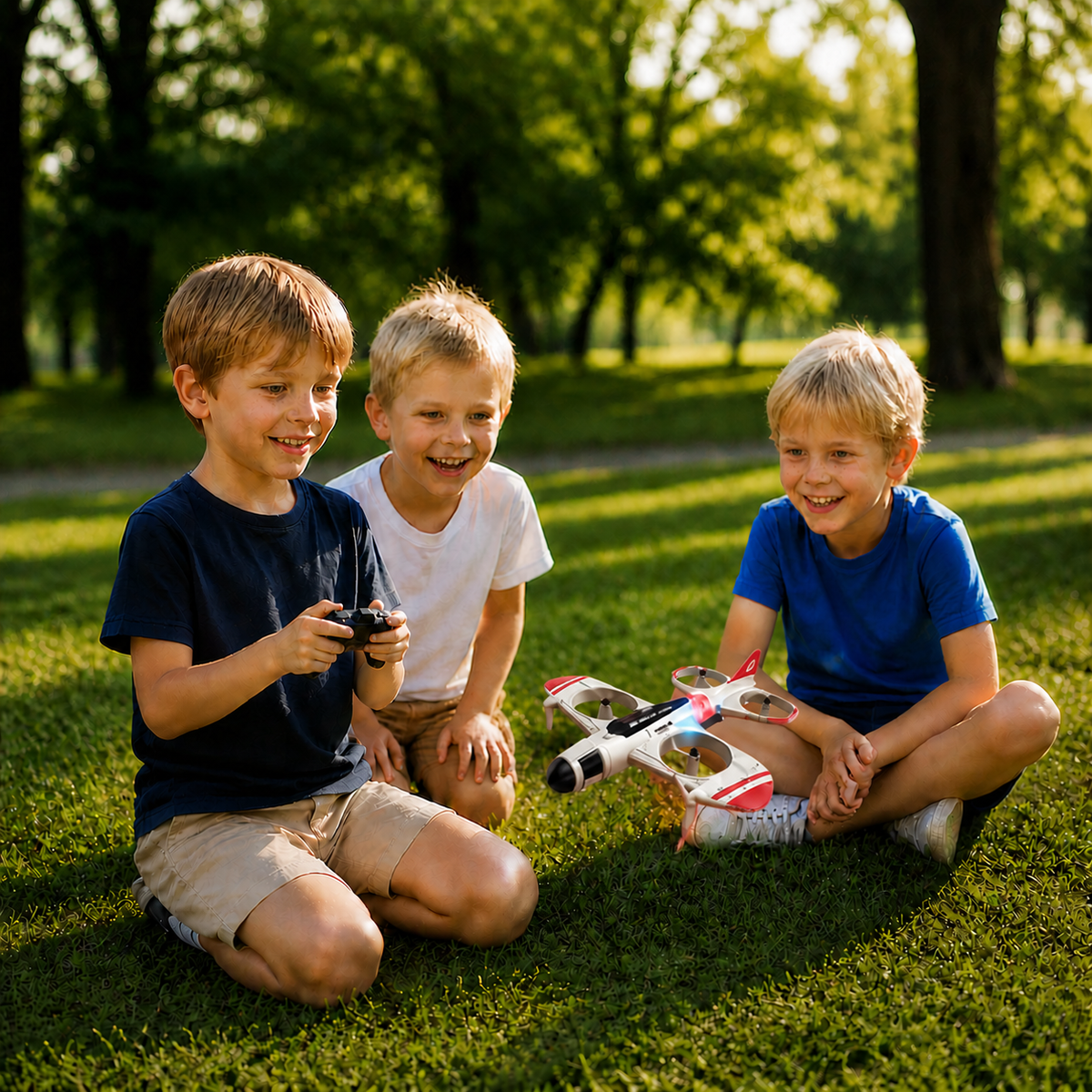 2-in-1 Ferngesteuertes Kampfjet & Drohnen-Spielzeug
