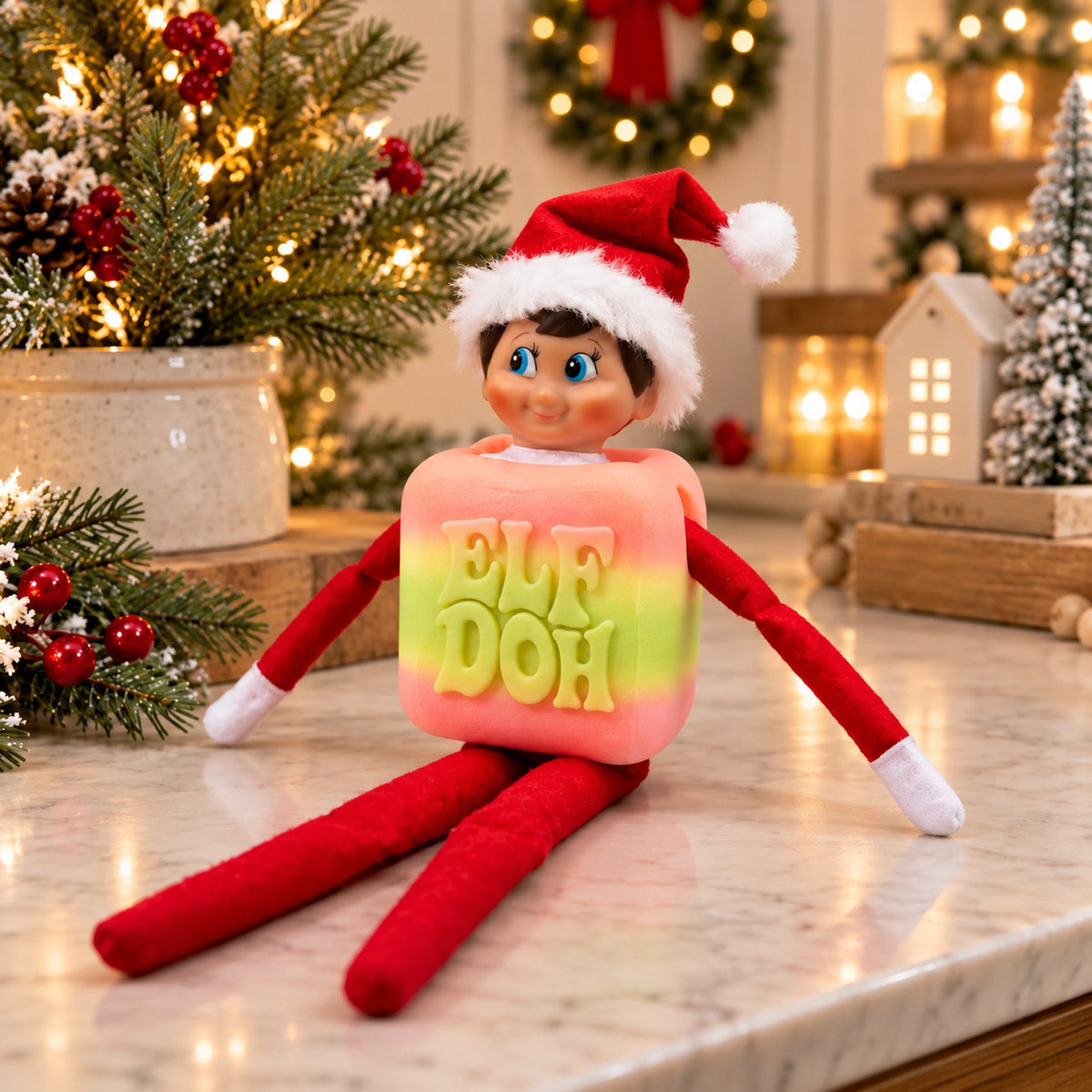 Squishy Elf Kostüm, 3D-gedrucktes Weihnachts-Elf-Outfit, lustiges Squishy-inspiriertes Elf-Accessoire