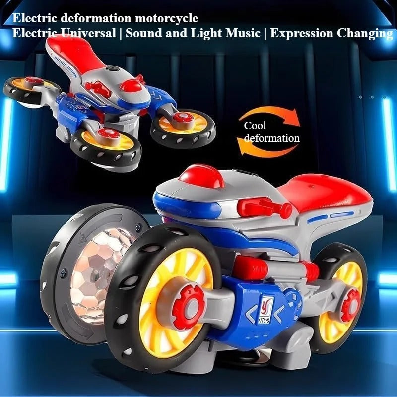 Leuchtendes und tanzendes musikalisches Motorrad