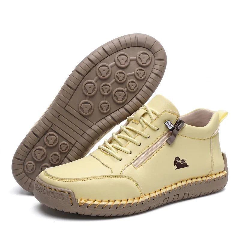 Komfort-Sneaker mit Seitlichem Reißverschluss für Breite Füße