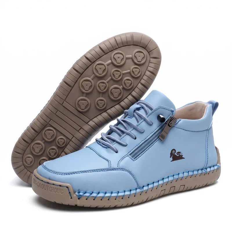 Komfort-Sneaker mit Seitlichem Reißverschluss für Breite Füße