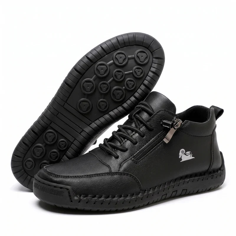 Komfort-Sneaker mit Seitlichem Reißverschluss für Breite Füße