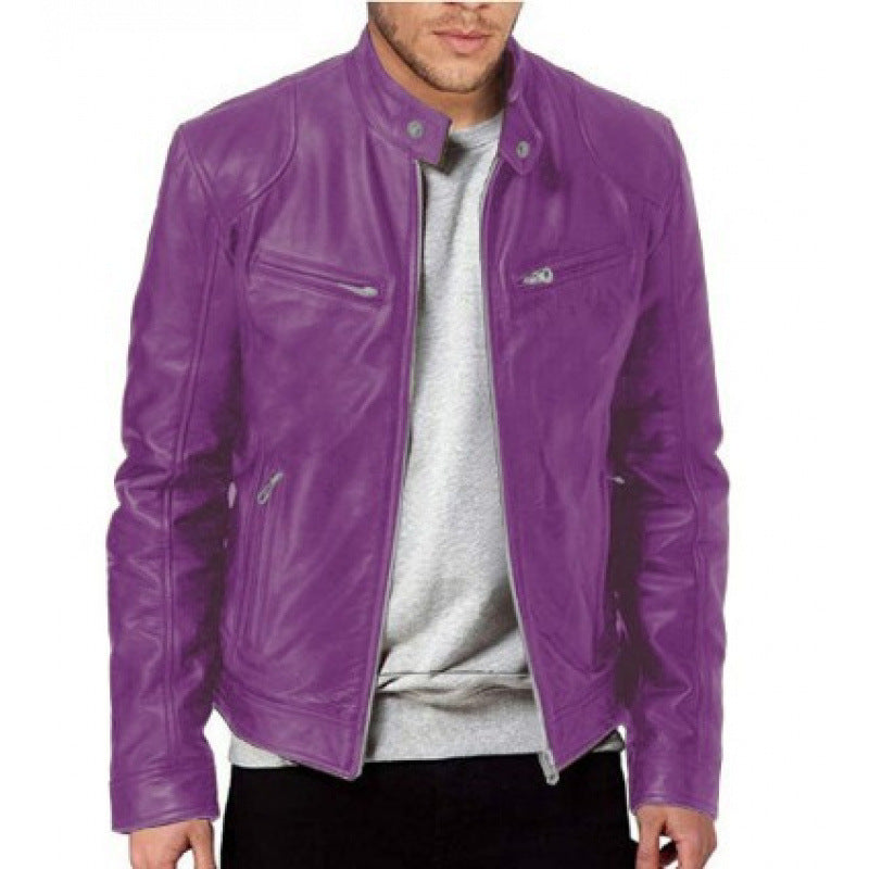 Herren Reißverschluss-Jacke mit Stehkragen und Reißverschlusstaschen
