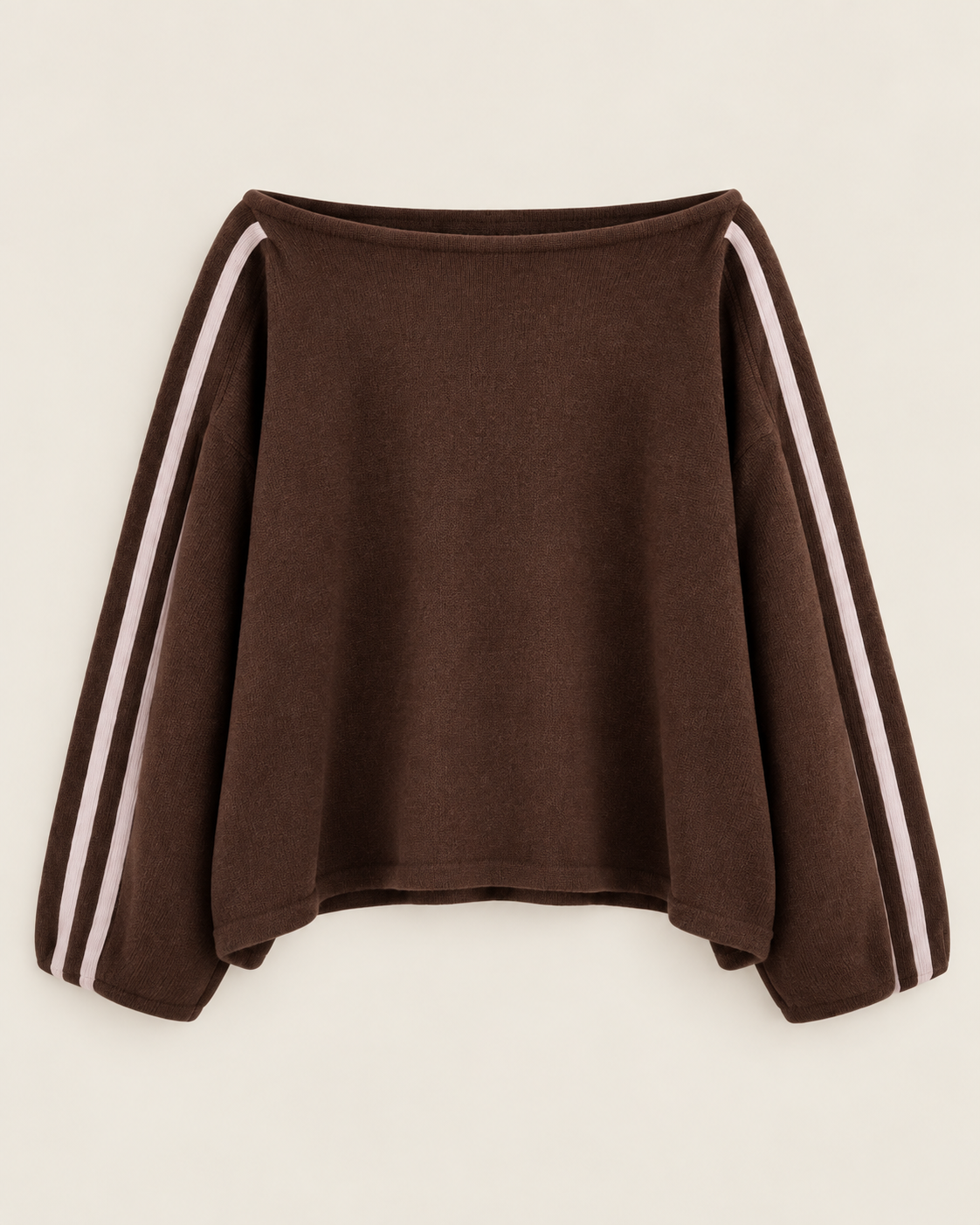 Off-Shoulder-Streifenpullover