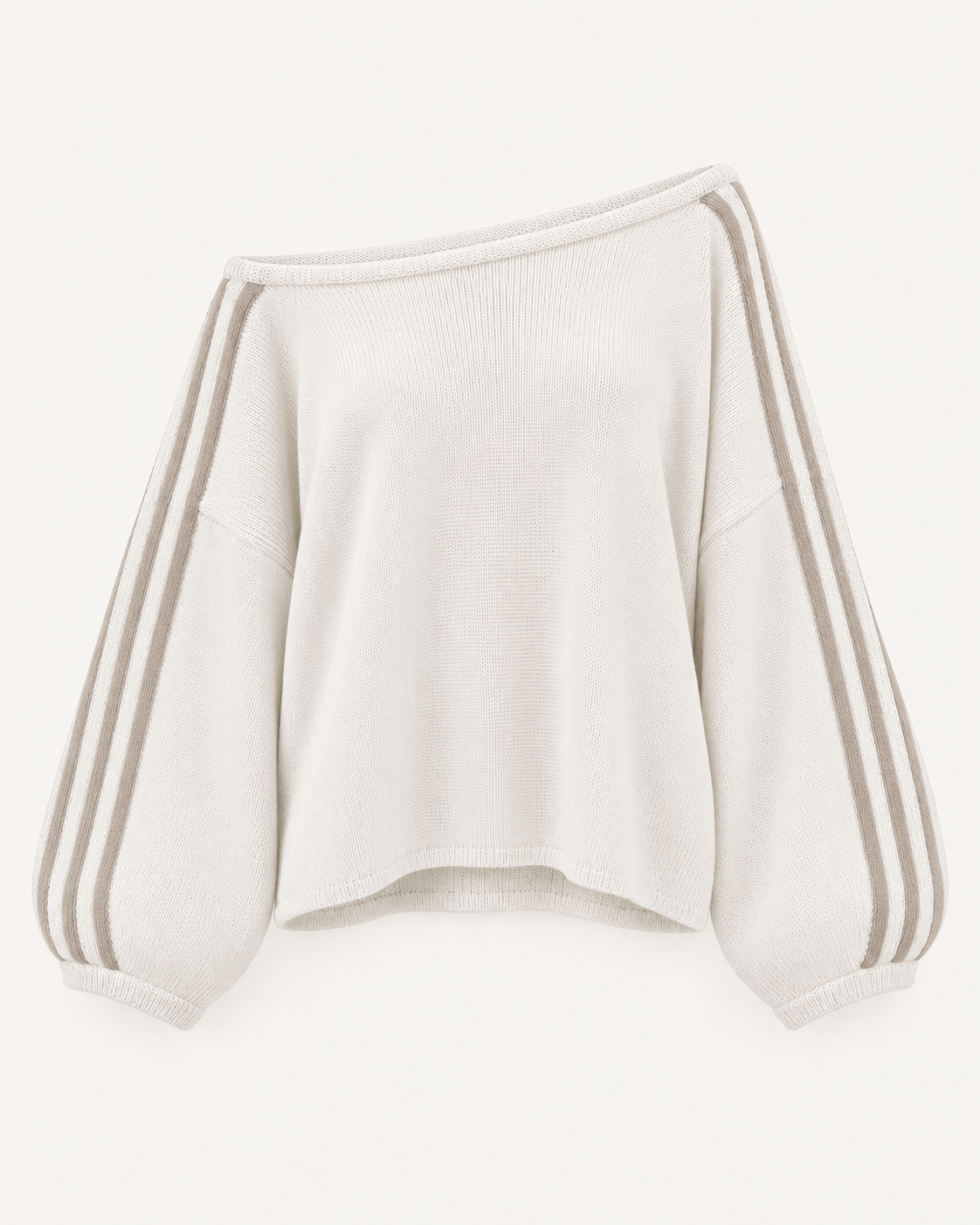 Off-Shoulder-Streifenpullover