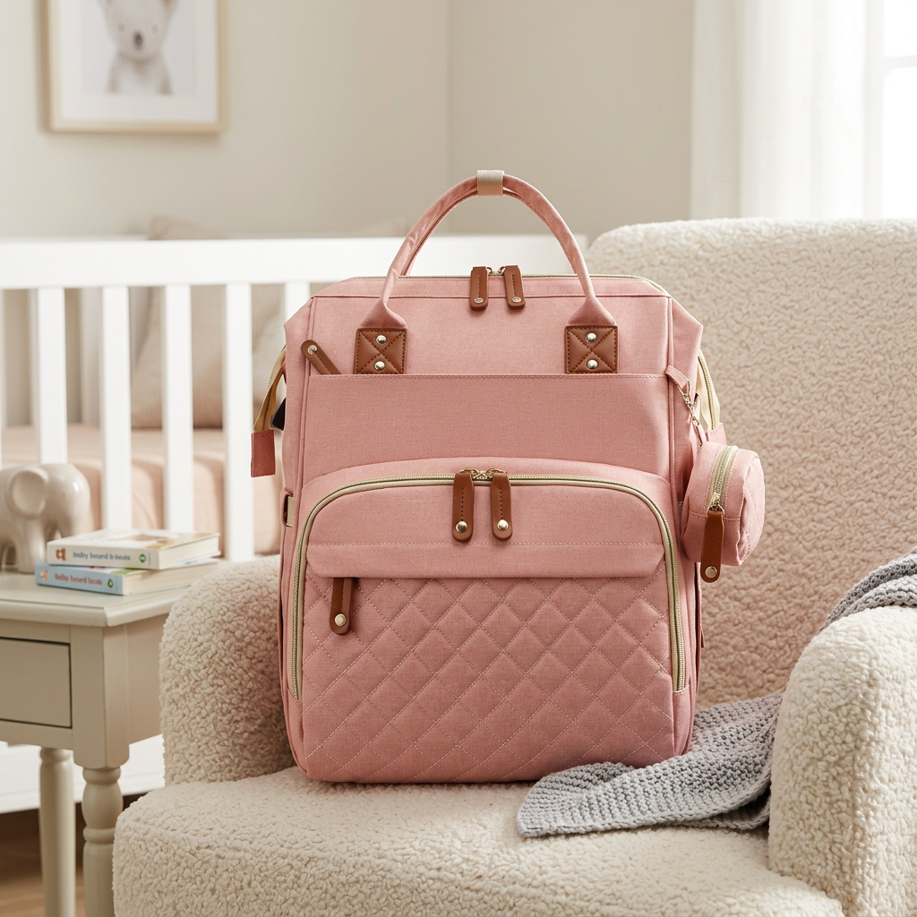 3-in-1 Reise-Wickelrucksack mit faltbarem Babybett