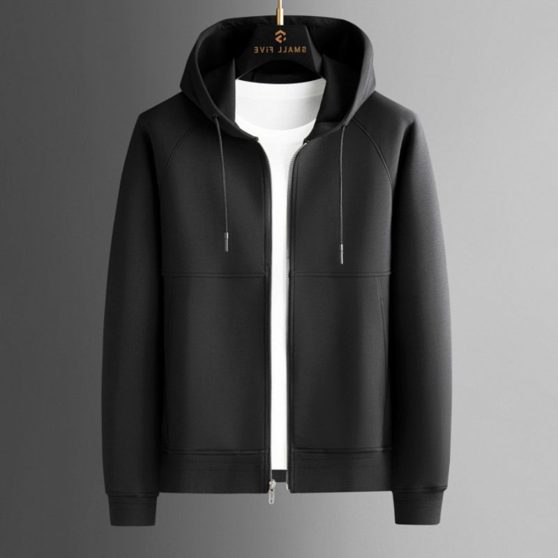 Herren-Trainingsanzug mit Reißverschluss – Kapuzenjacke und Jogger-Set mit Kordelzug-Taille für legere Alltagskleidung