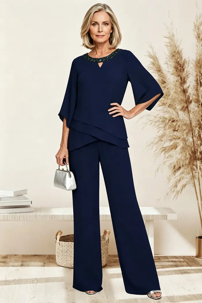 Elegantes Loose-Fit Formelles Hosenanzug-Set