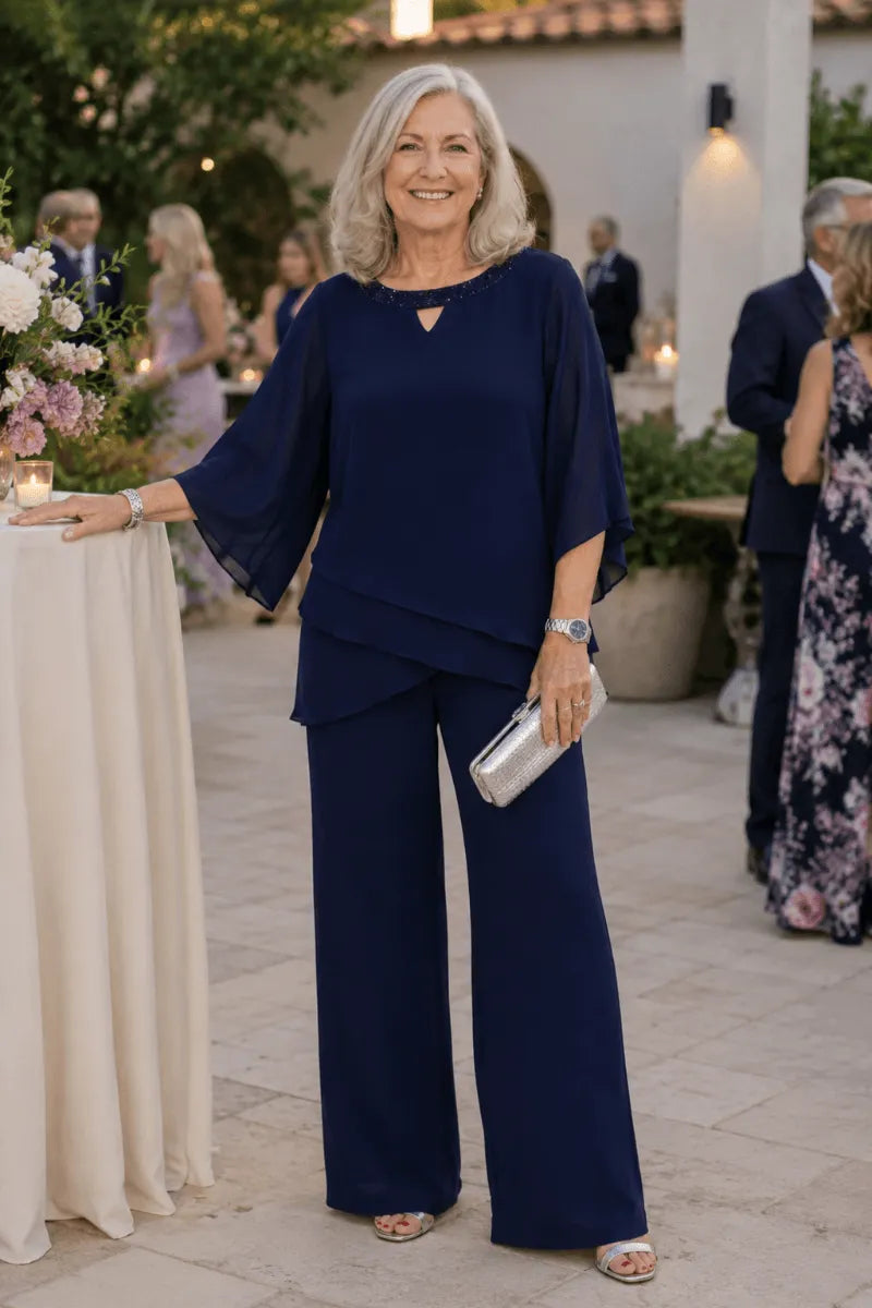 Elegantes Loose-Fit Formelles Hosenanzug-Set