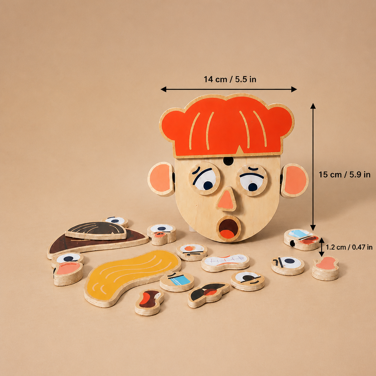 Holz-Lernspielzeug Gesichtsausdrücke & Emotionen für Kinder