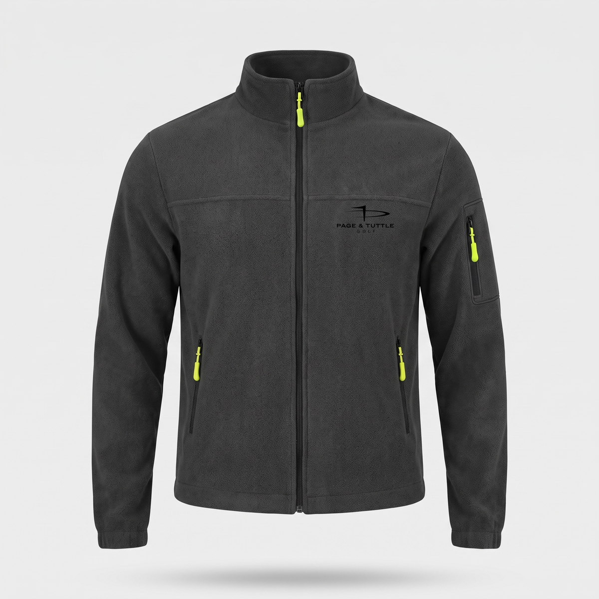 Herren-Fleecejacke - Durchgehender Reißverschluss Stehkragen - Wander- und Hiking-Midlayer